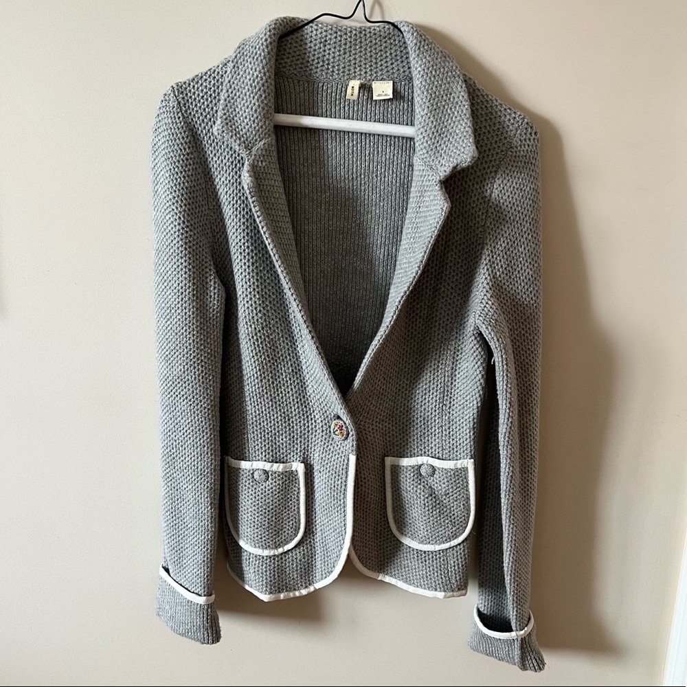 Anthropologie Moth Knit Blazer